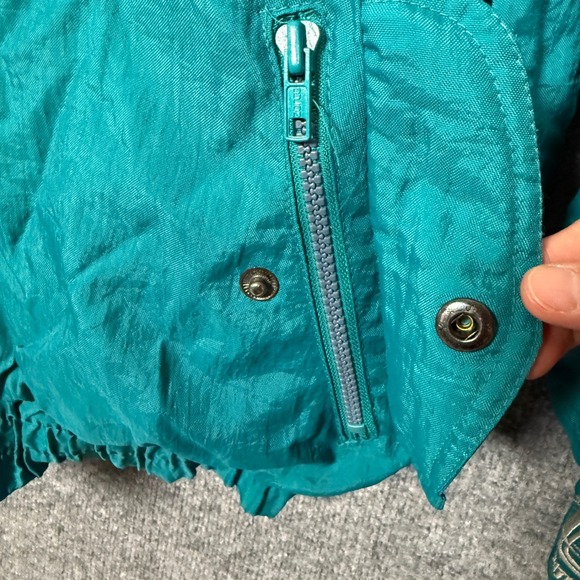 Vintage Pro Line Mens Large Jacket NFL Miami Dolphins Puffer Aqua Green Hooded - Picture 13 of 16